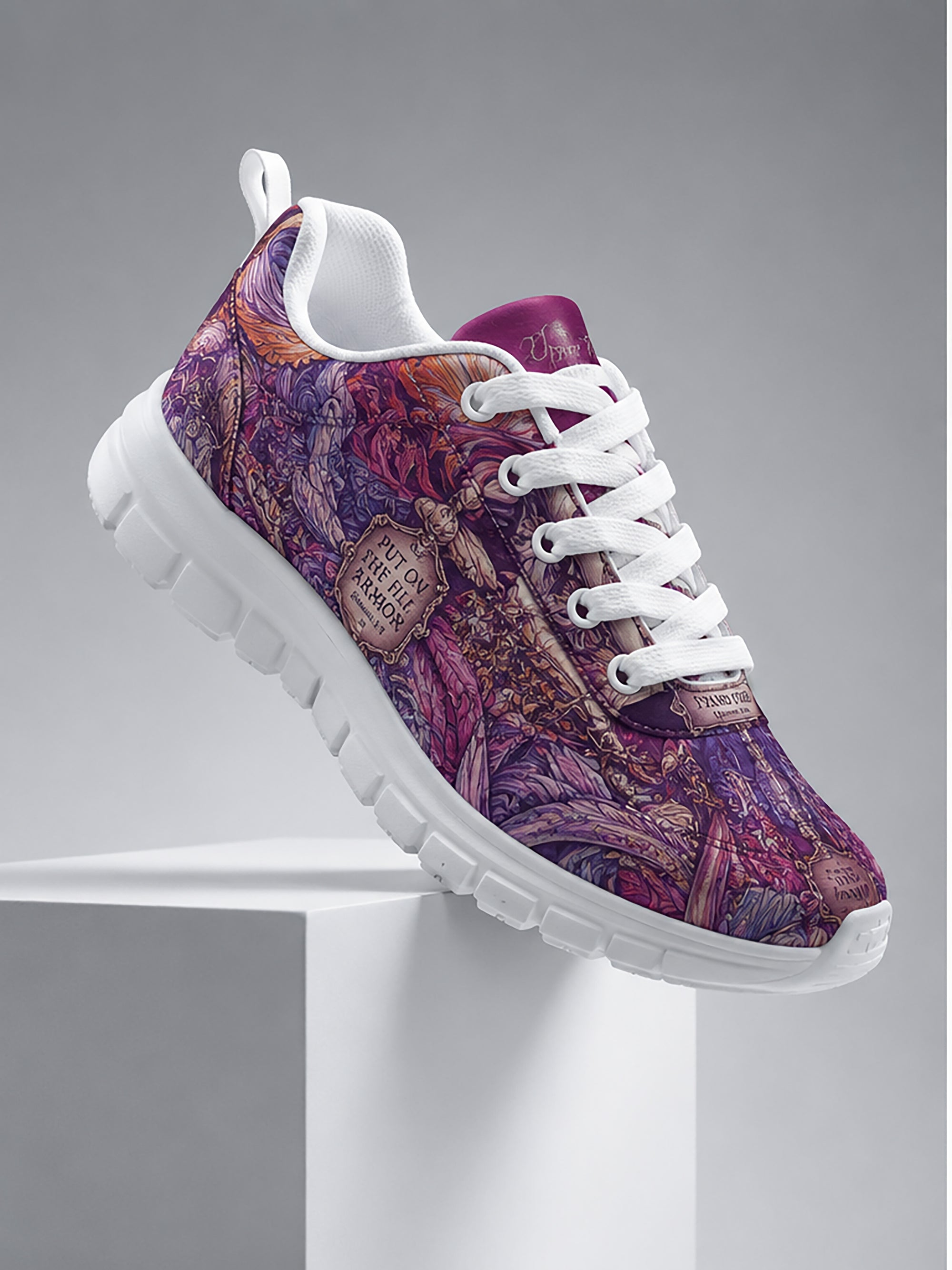 Armor of God - Girls Mesh Sneakers - White