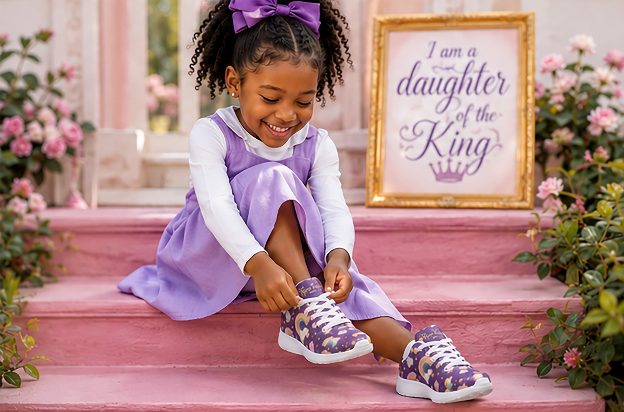 God's Promises Rainbow - Girls' Gym Shoes