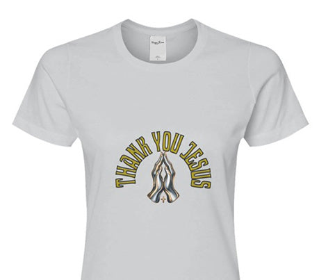 Thank You Jesus - Women's Christian Faith Classic T-Shirt | Silver | XS–XXL