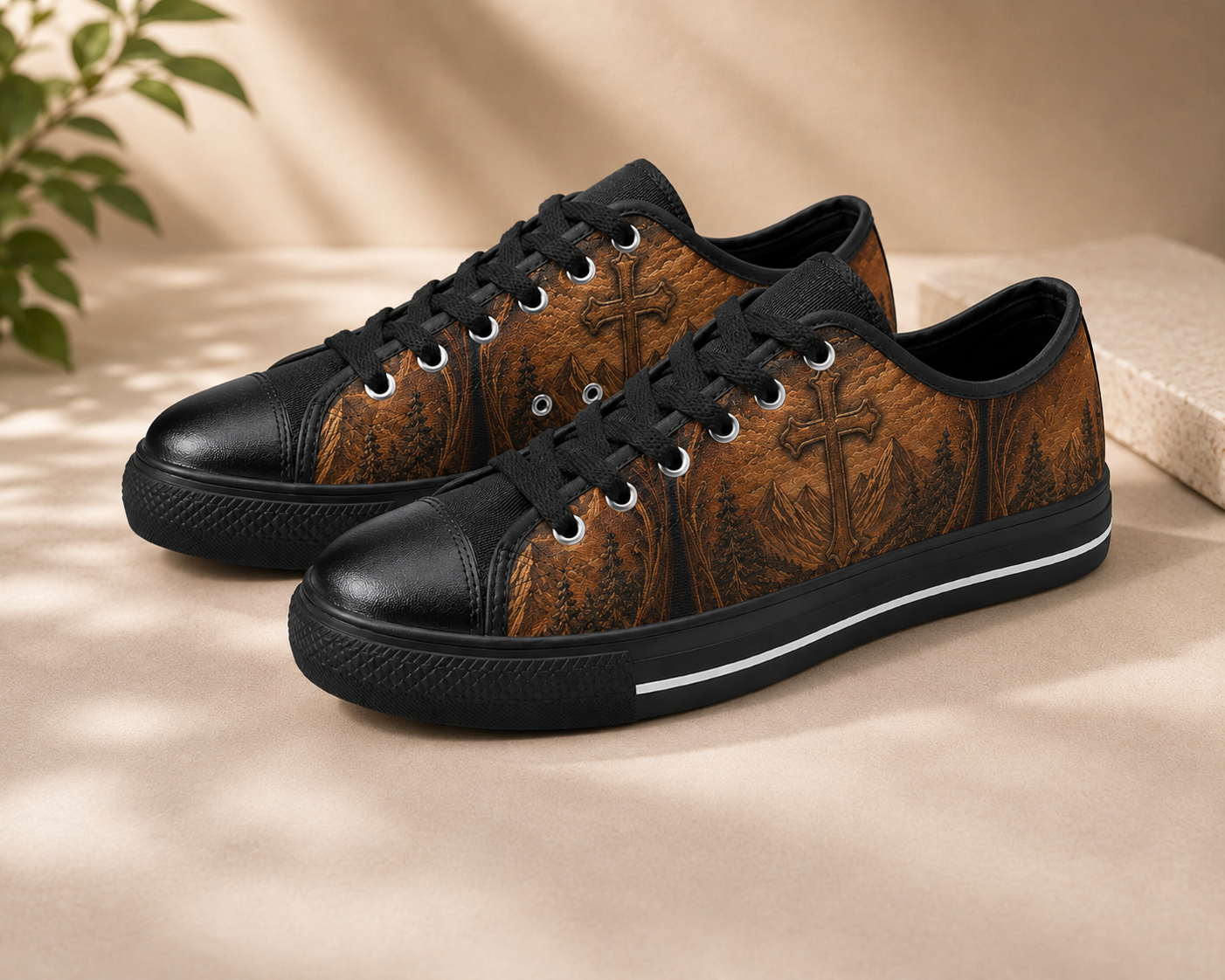Redemption - Men's Christian Faith Canvas Shoes | Black | US6–US14