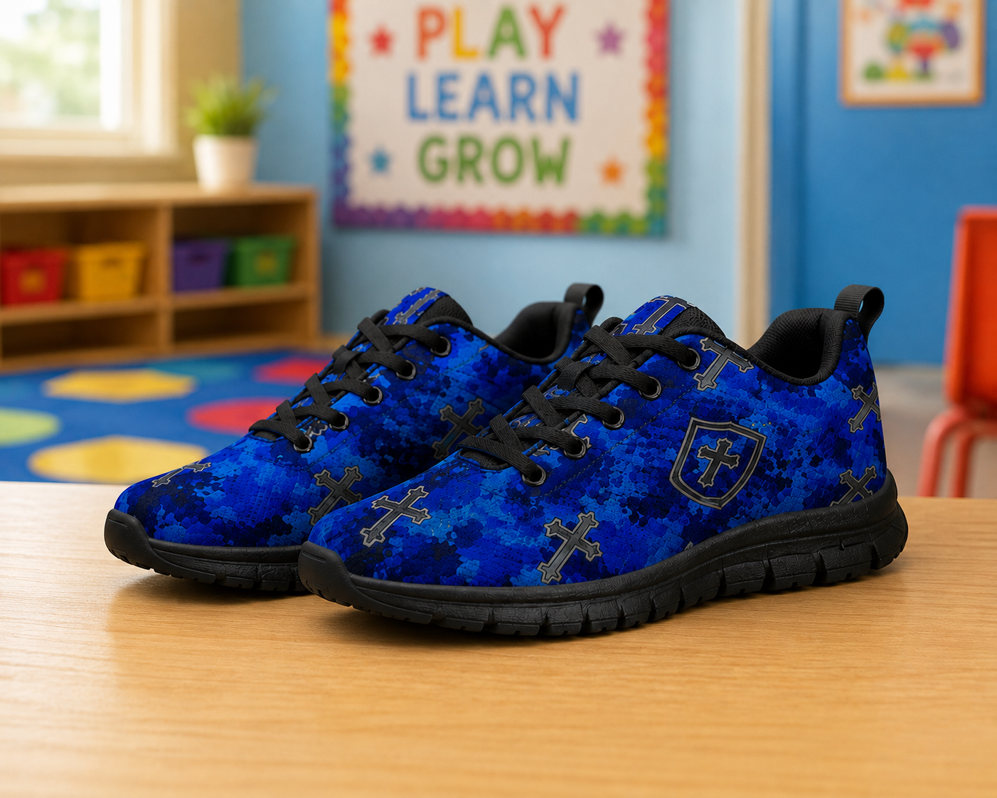 Every Step Covered by God's Promises | Kids' Lightweight Mesh Sneakers