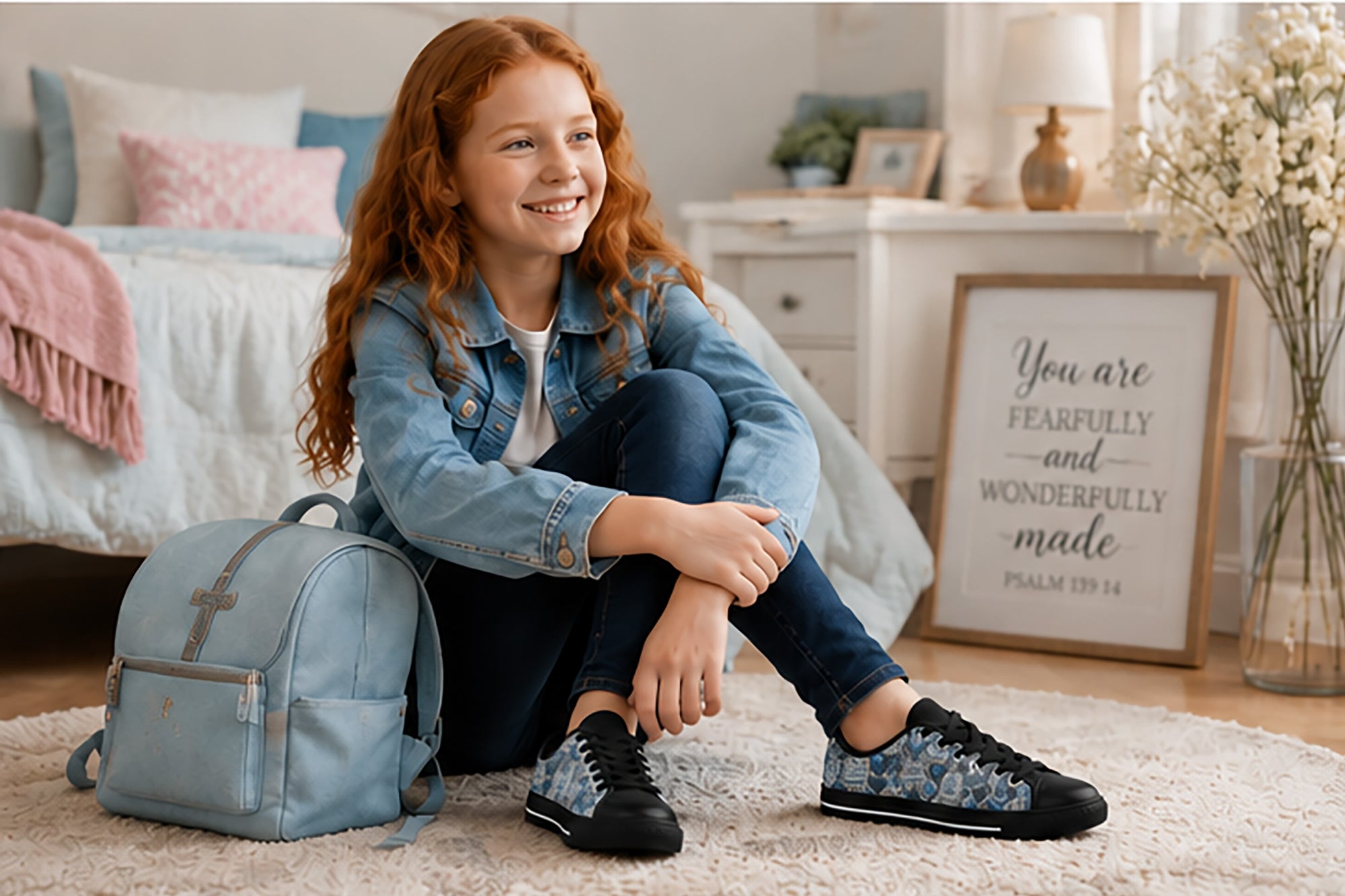 Jesus Loves Me - Girl Canvas Shoes