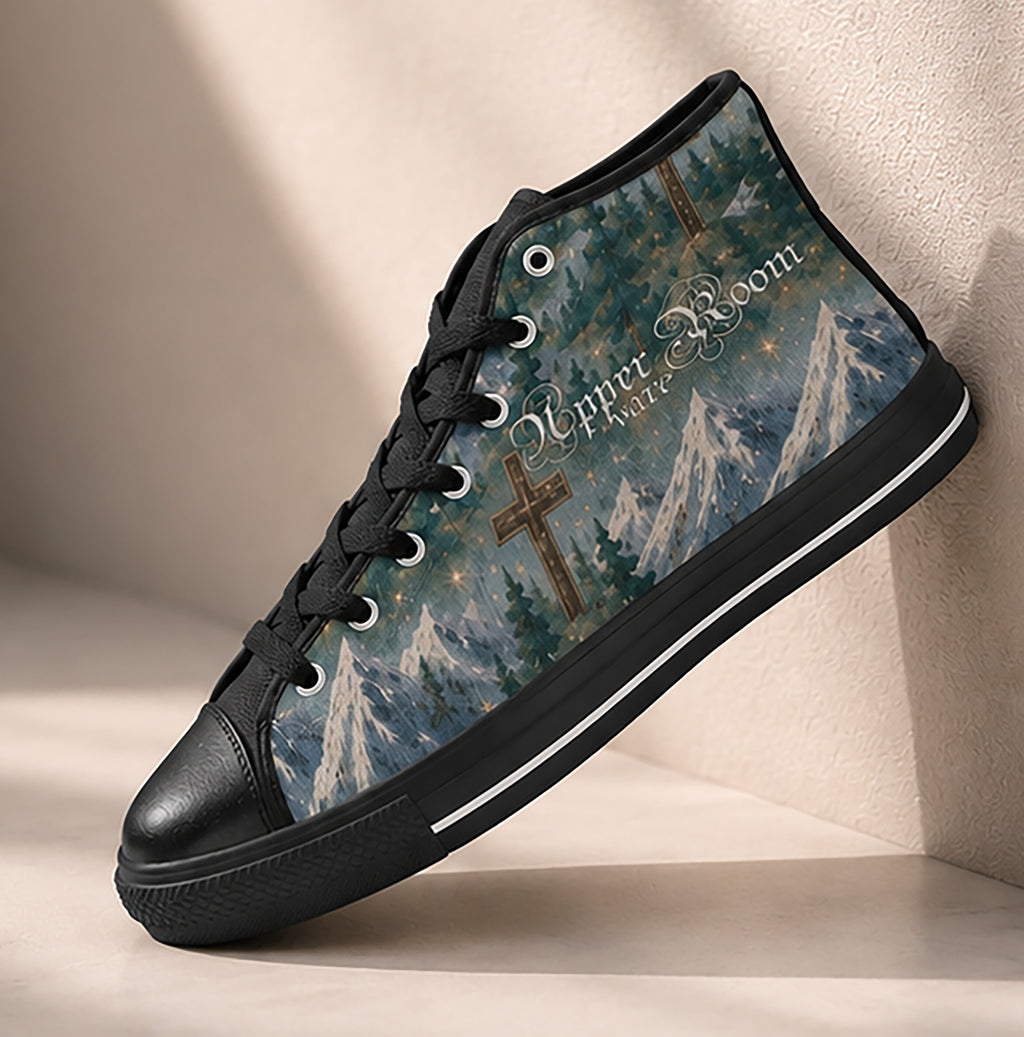 Mountain Moving Faith - Boys' Christian High Top Canvas Shoes | Kids Sneakers | US1Y–US6Y