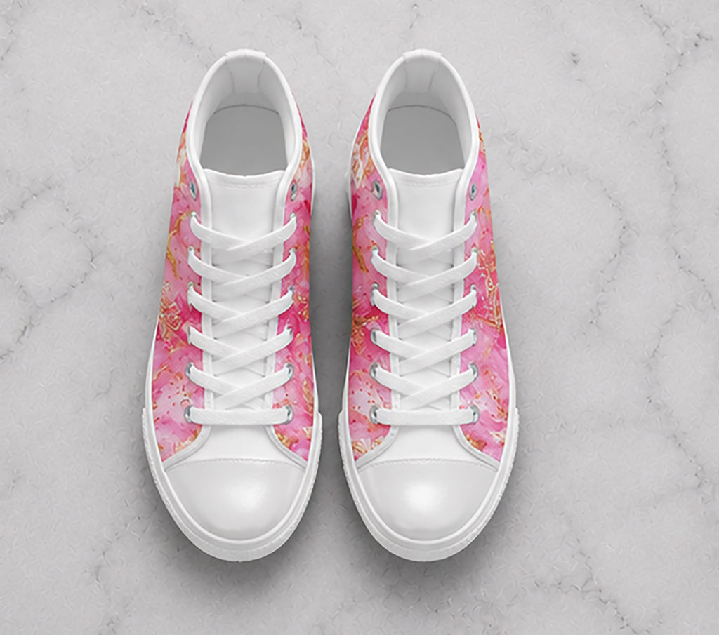Holy Spirit - Girls' Christian Faith High Top Sneakers | White | US2–US6
