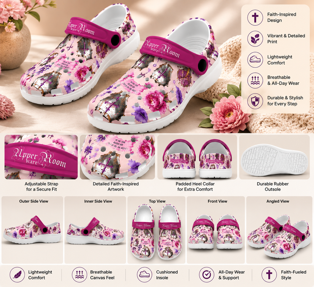 Armor of God - Women's Christian Faith Clogs | White | US5.5–US12