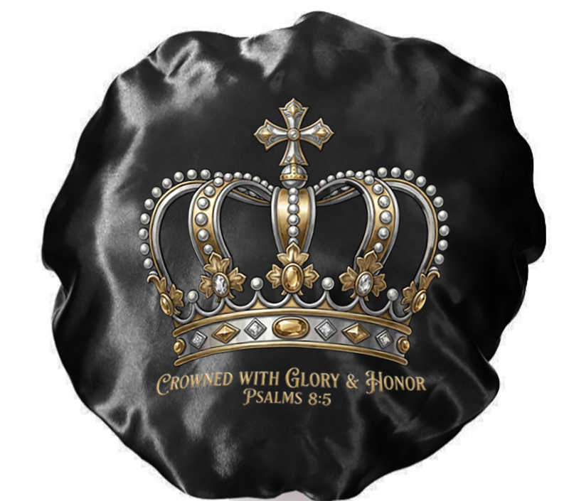Crowned With Glory & Honor - Satin Hair Bonnet
