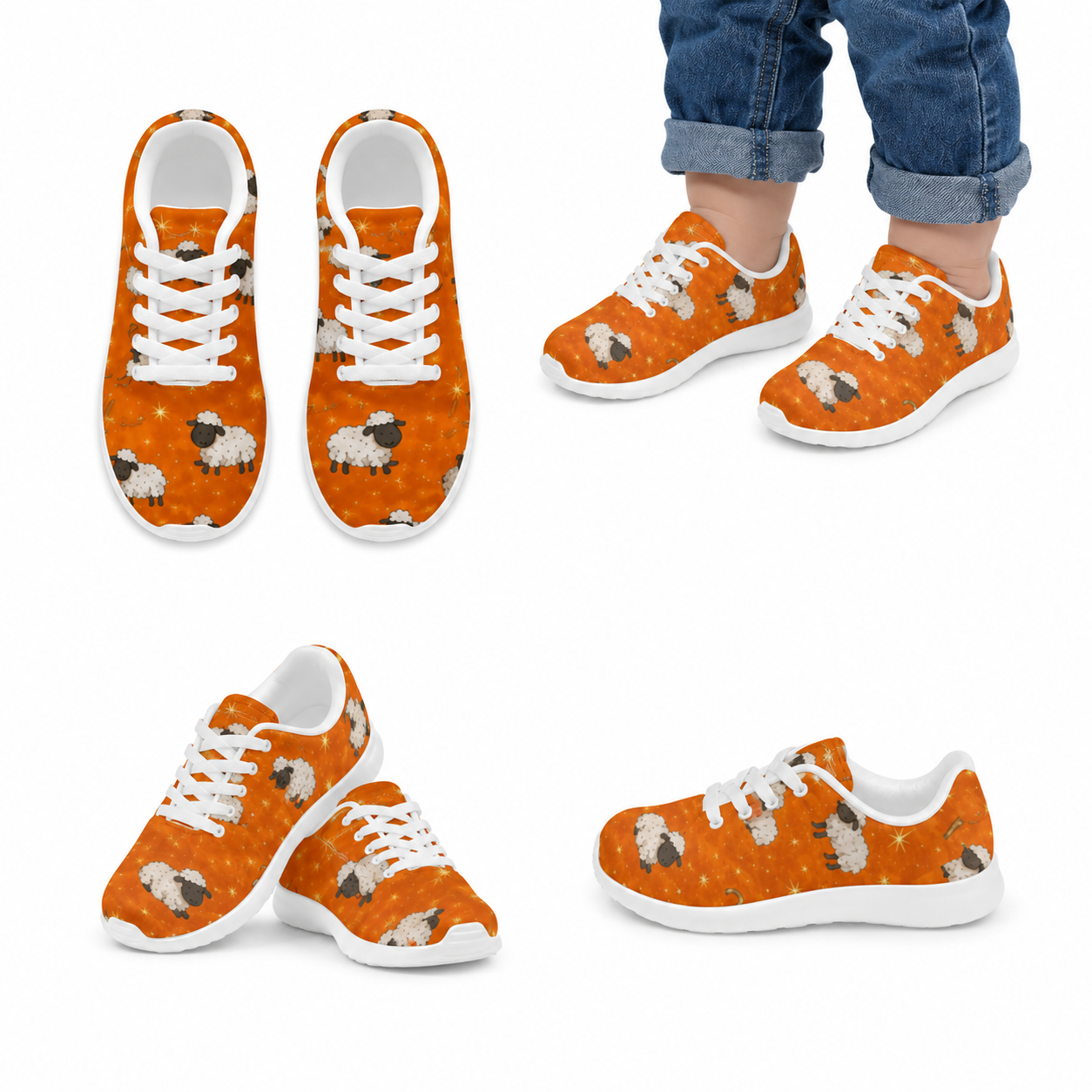 Jesus Sheep -  Small Boys Gym Shoes