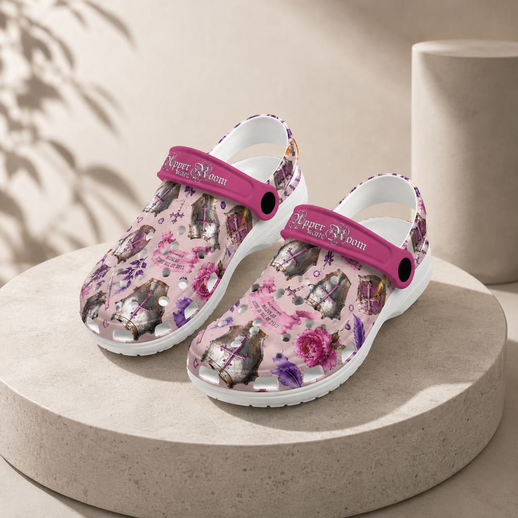 Armor of God - Women's Christian Faith Clogs | White | US5.5–US12