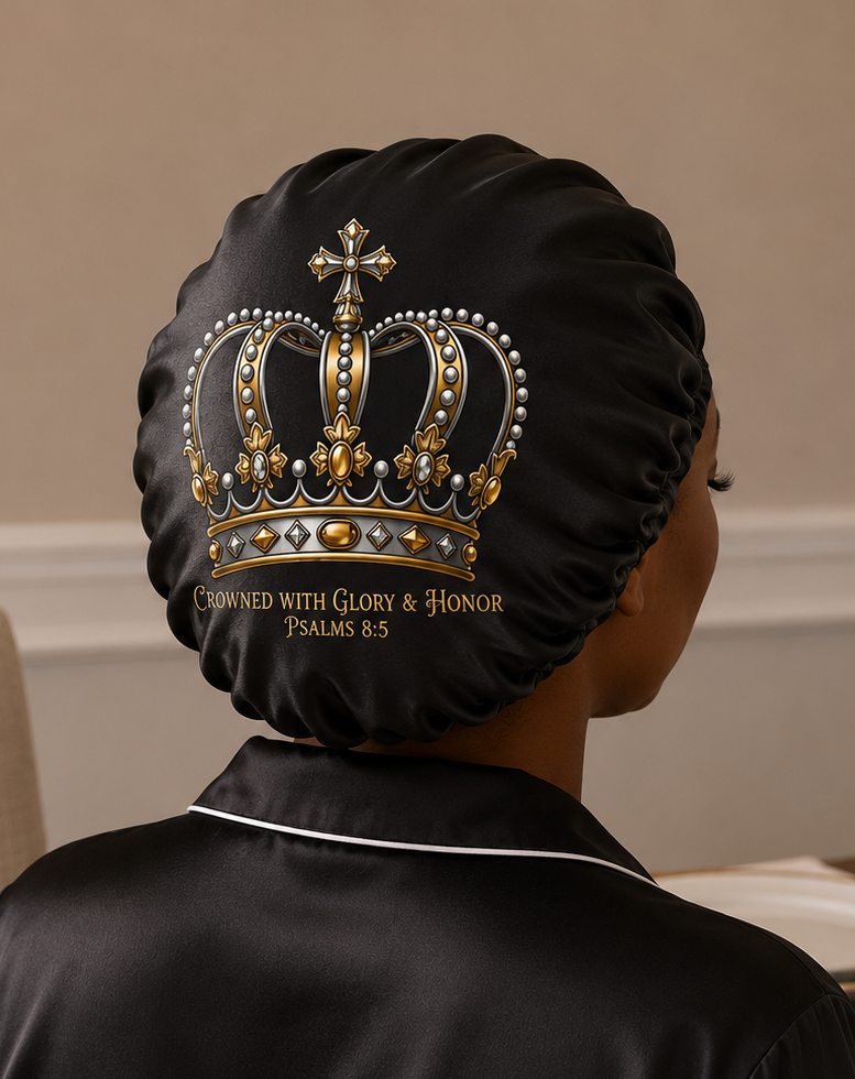 Crowned With Glory & Honor - Satin Hair Bonnet