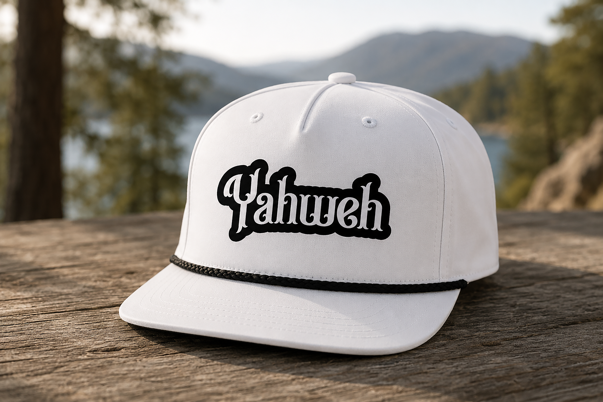 YAHWEH - Men's Christian Faith Hat | White | One Size