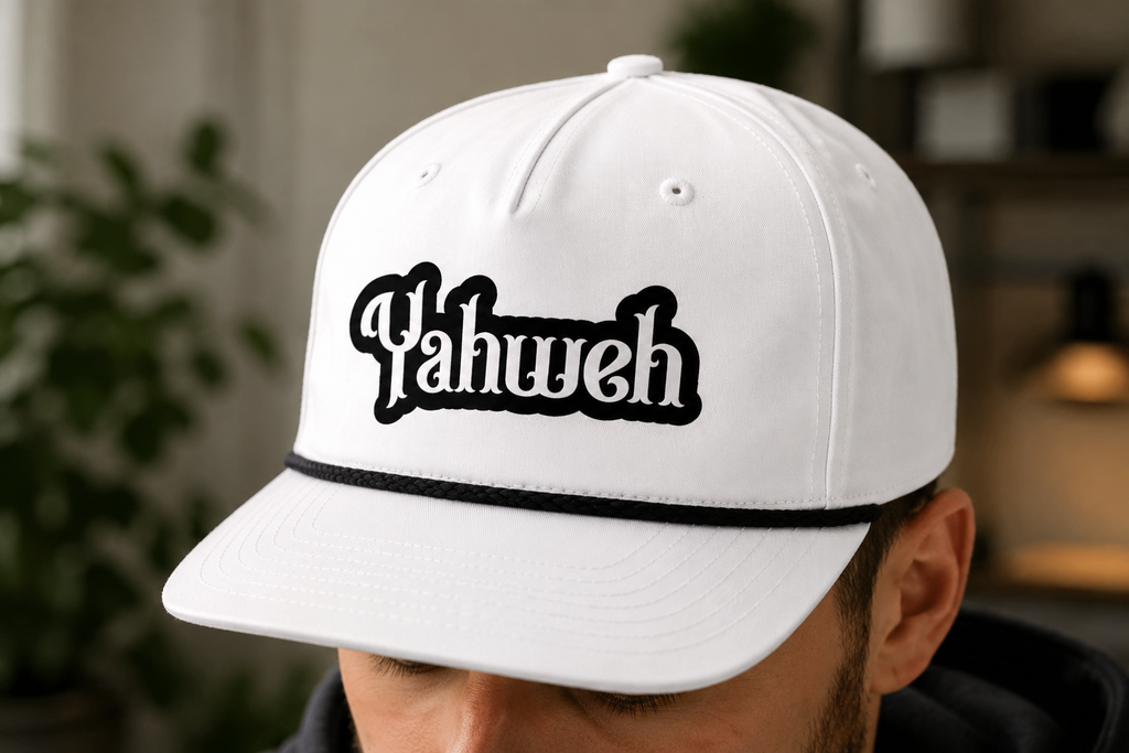 YAHWEH - Men's Christian Faith Hat | White | One Size