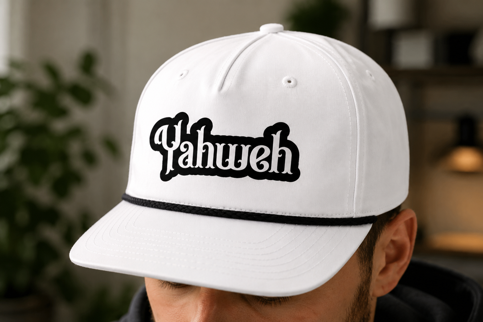 YAHWEH - Men's Christian Faith Hat | White | One Size