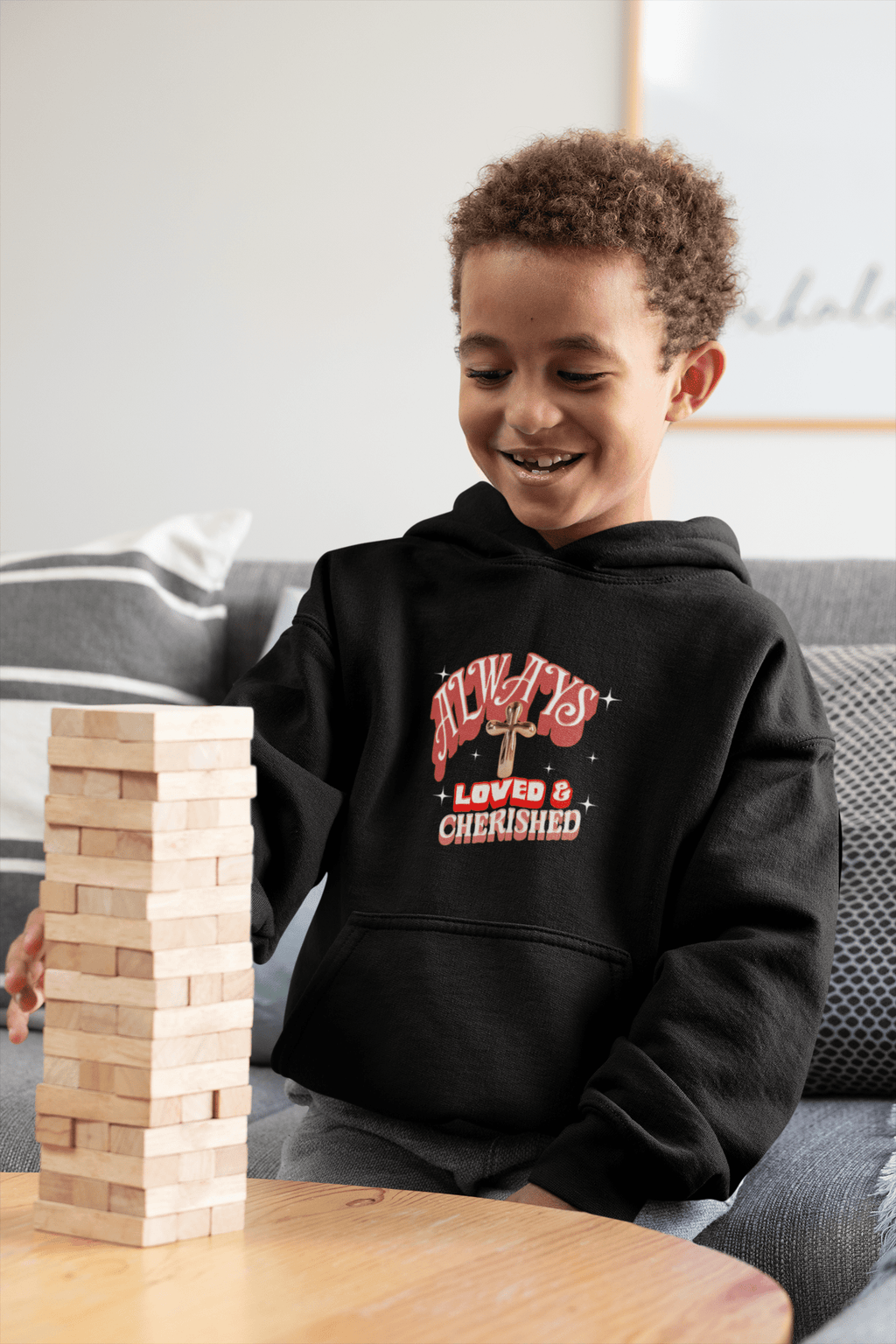 Always Loved & Cherished - Kids Hoodie - Upper Room Ware