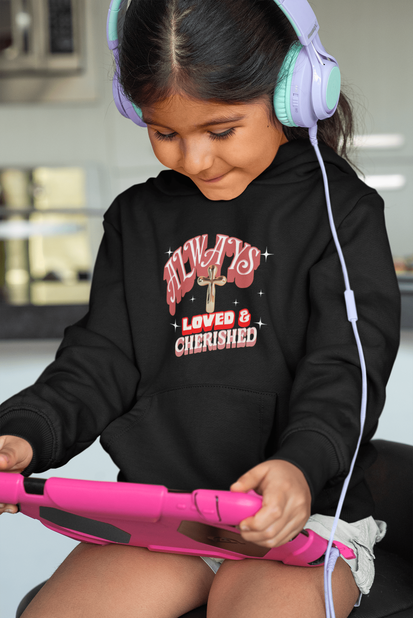 Always Loved & Cherished - Kids Hoodie - Upper Room Ware