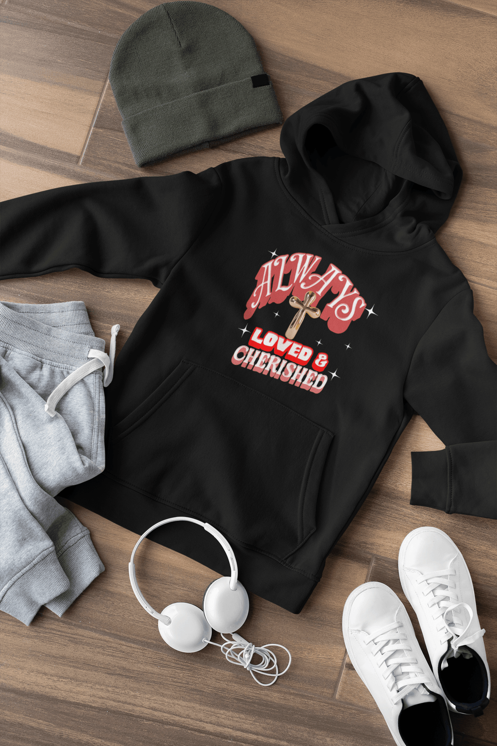 Always Loved & Cherished - Kids Hoodie - Upper Room Ware