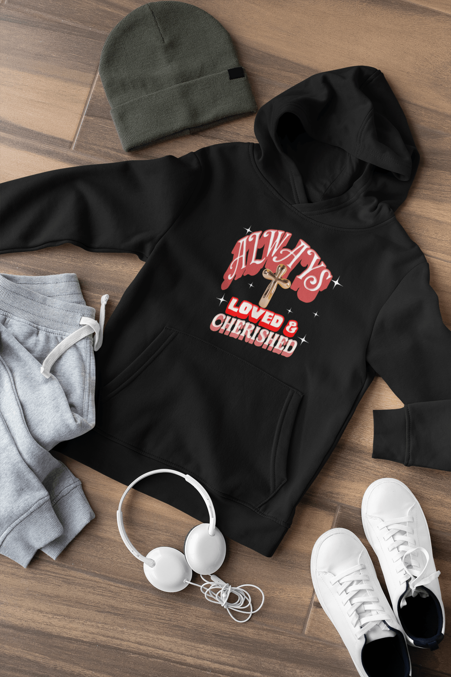 Always Loved & Cherished - Kids Hoodie - Upper Room Ware