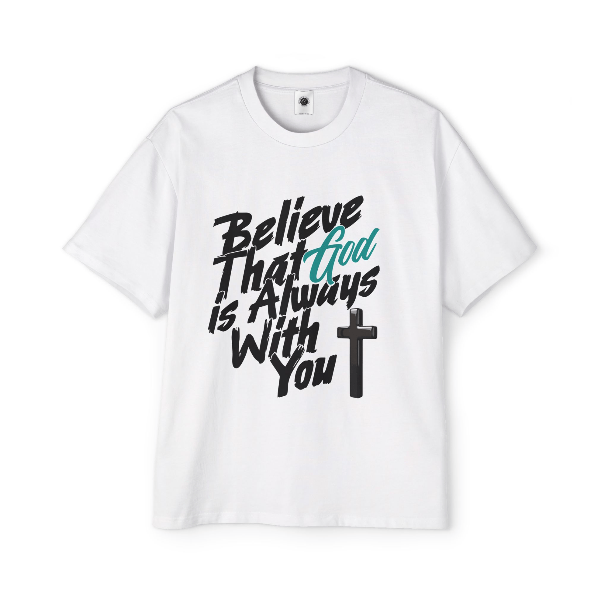 Believe God is With You - Oversized Men's Tee - Upper Room Ware