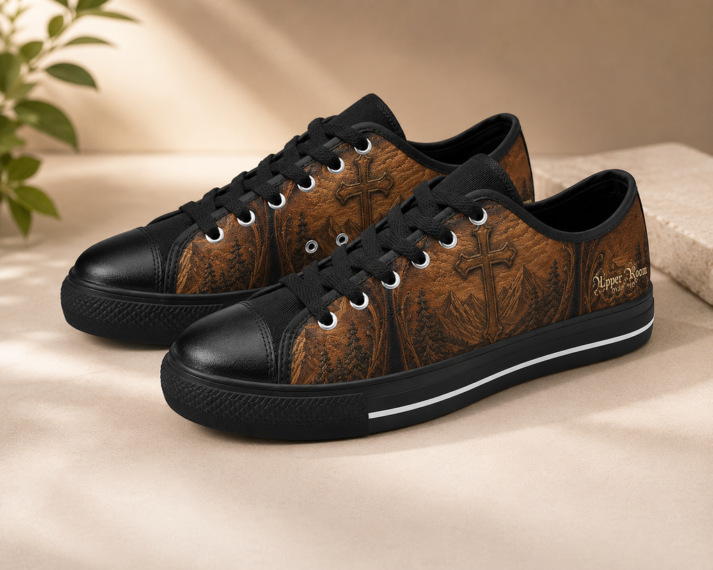 Redemption - Men's Christian Faith Canvas Shoes | Black | US8–US14