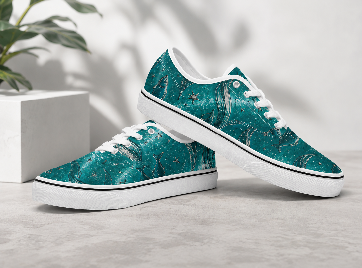 Walk on Water with Jesus - Women's Christian Faith Canvas Shoes | White | US6 –US11