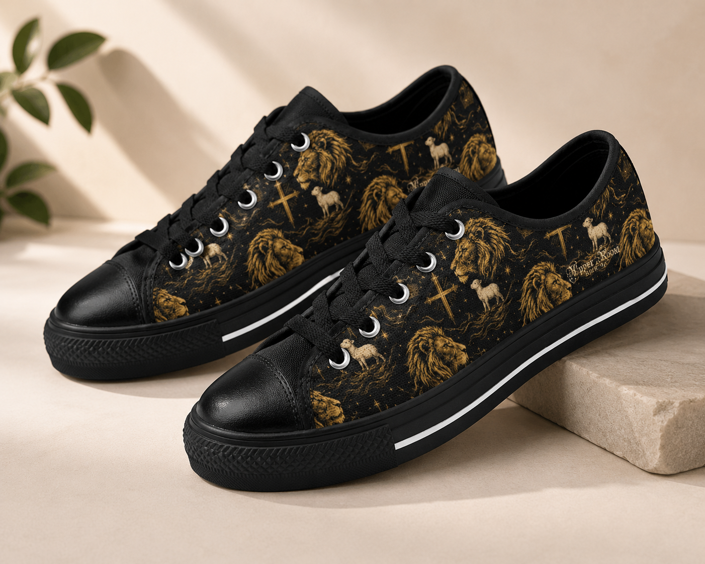 Chosen Sheep - Boys' Christian Faith Canvas Shoes | Black | US2–US6