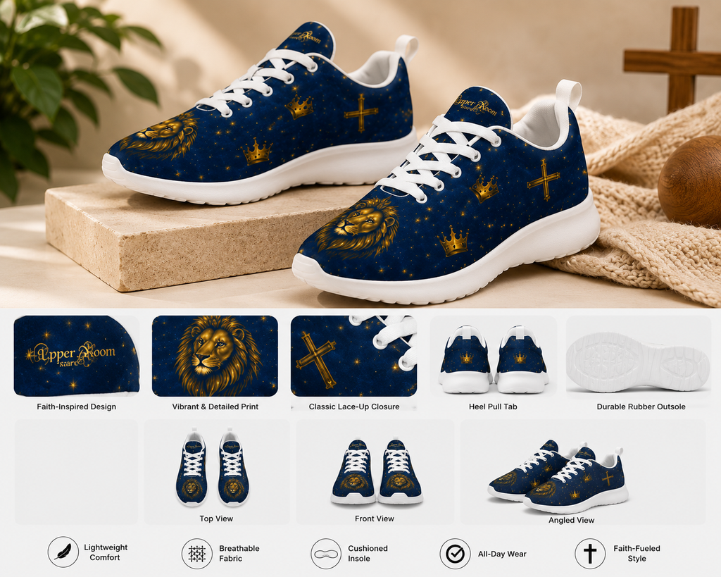 Lion of Judah Jesus - Boys' Christian Faith Gym Shoes | Kids Sneakers | US10.5C–US6