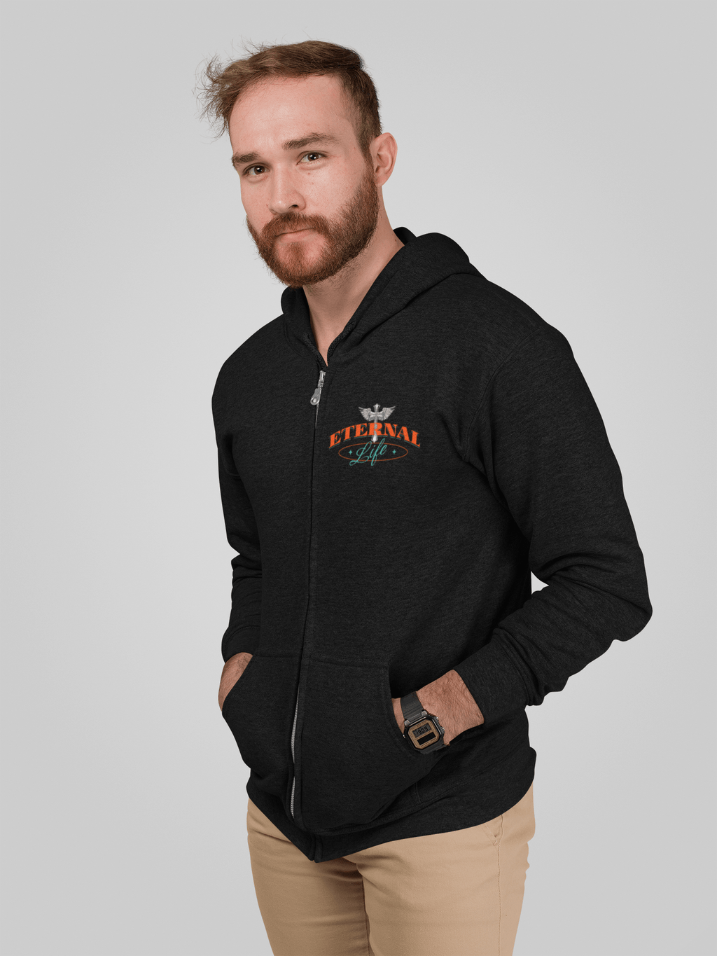 Eternal Life - Men's Zip Hoody - Upper Room Ware