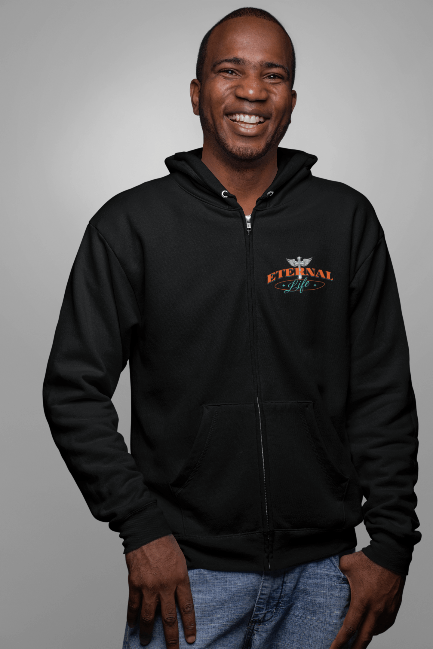 Eternal Life - Men's Zip Hoody - Upper Room Ware