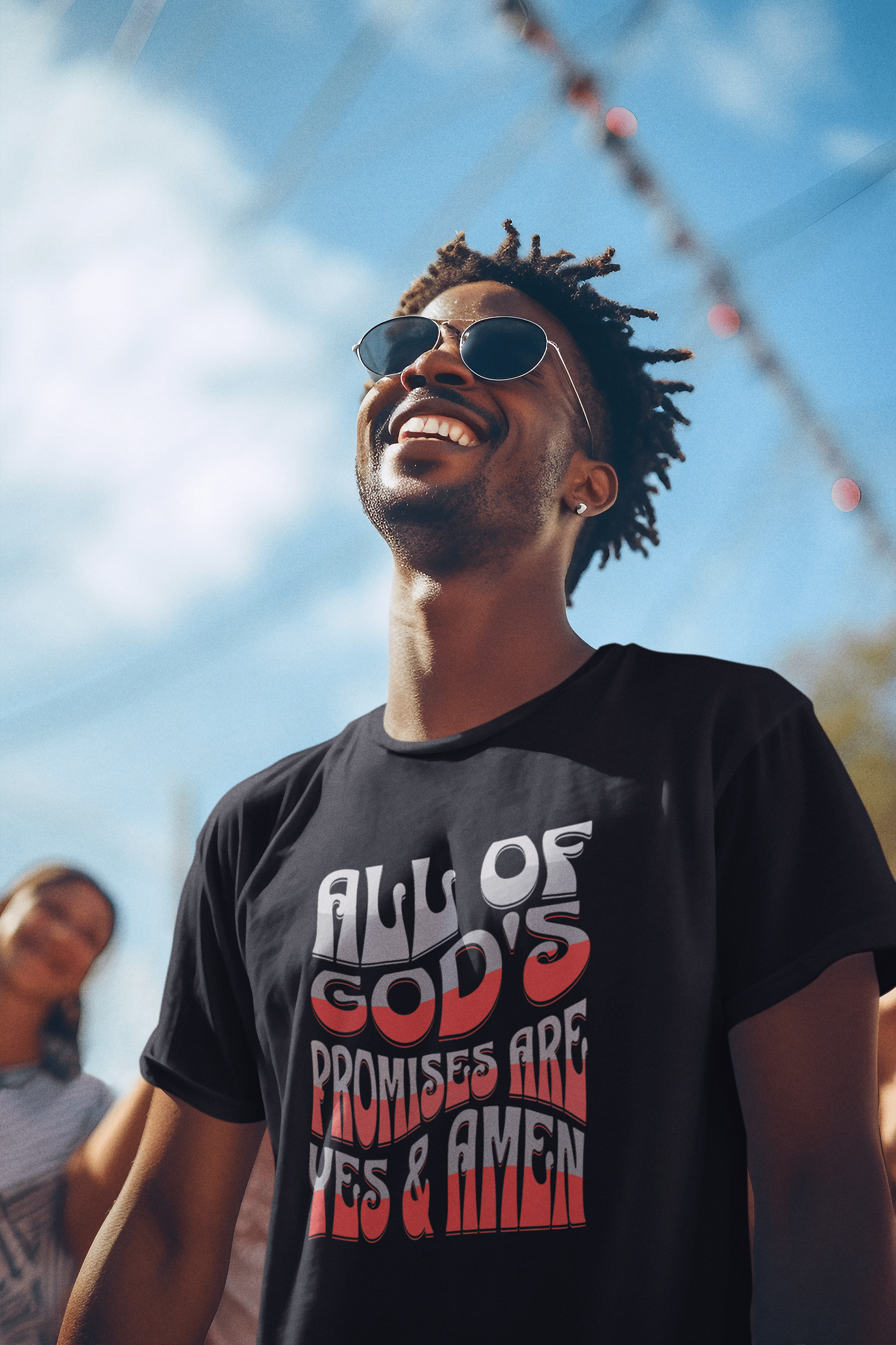 God Promises Amen - Men's Oversized Tee - Upper Room Ware