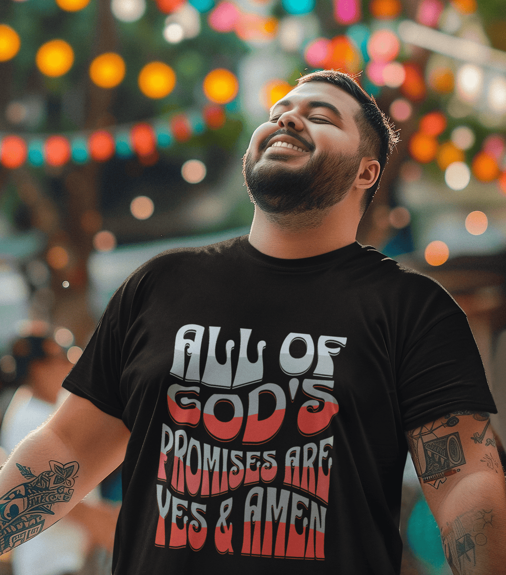God Promises Amen - Men's Oversized Tee - Upper Room Ware