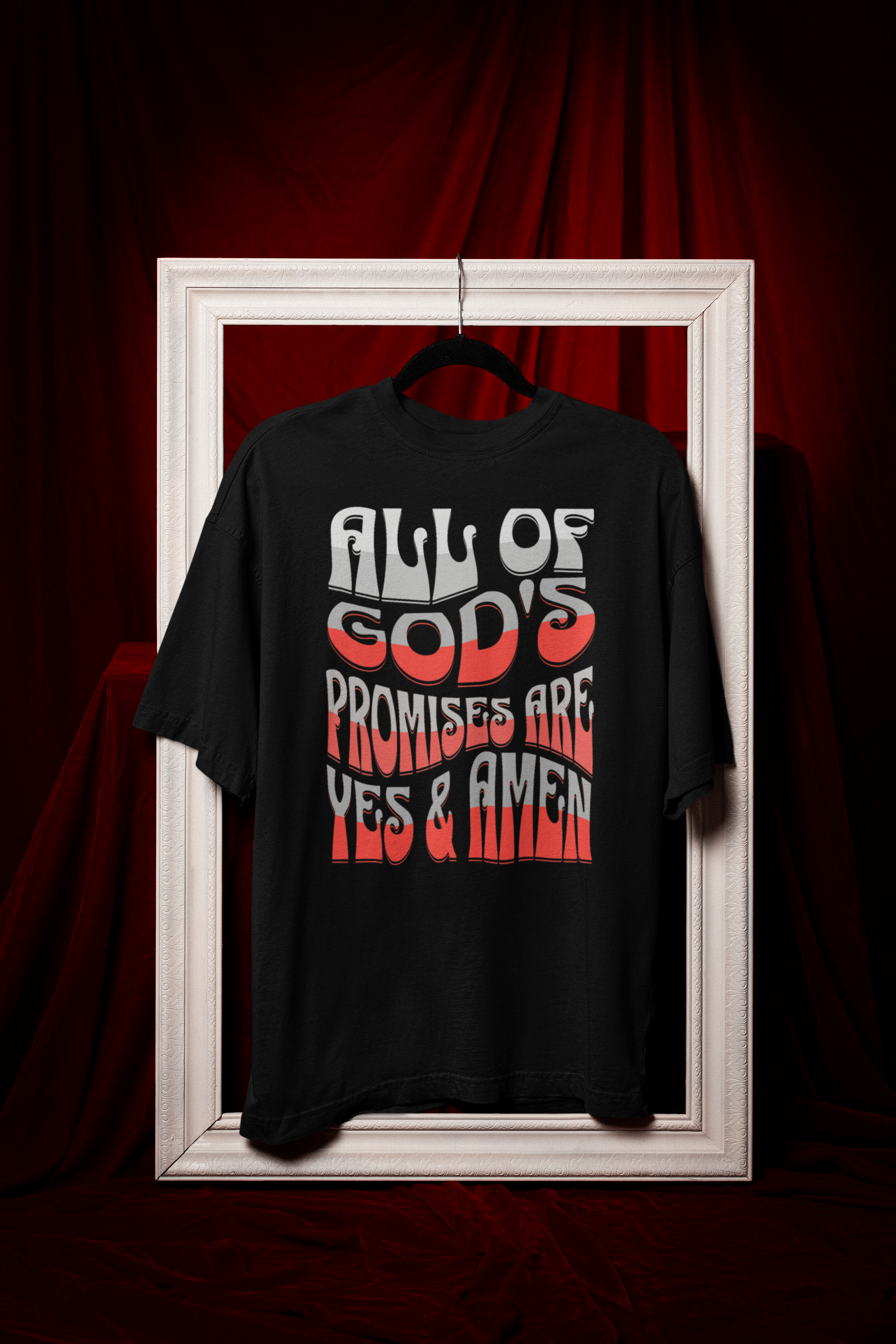 God Promises Amen - Men's Oversized Tee - Upper Room Ware