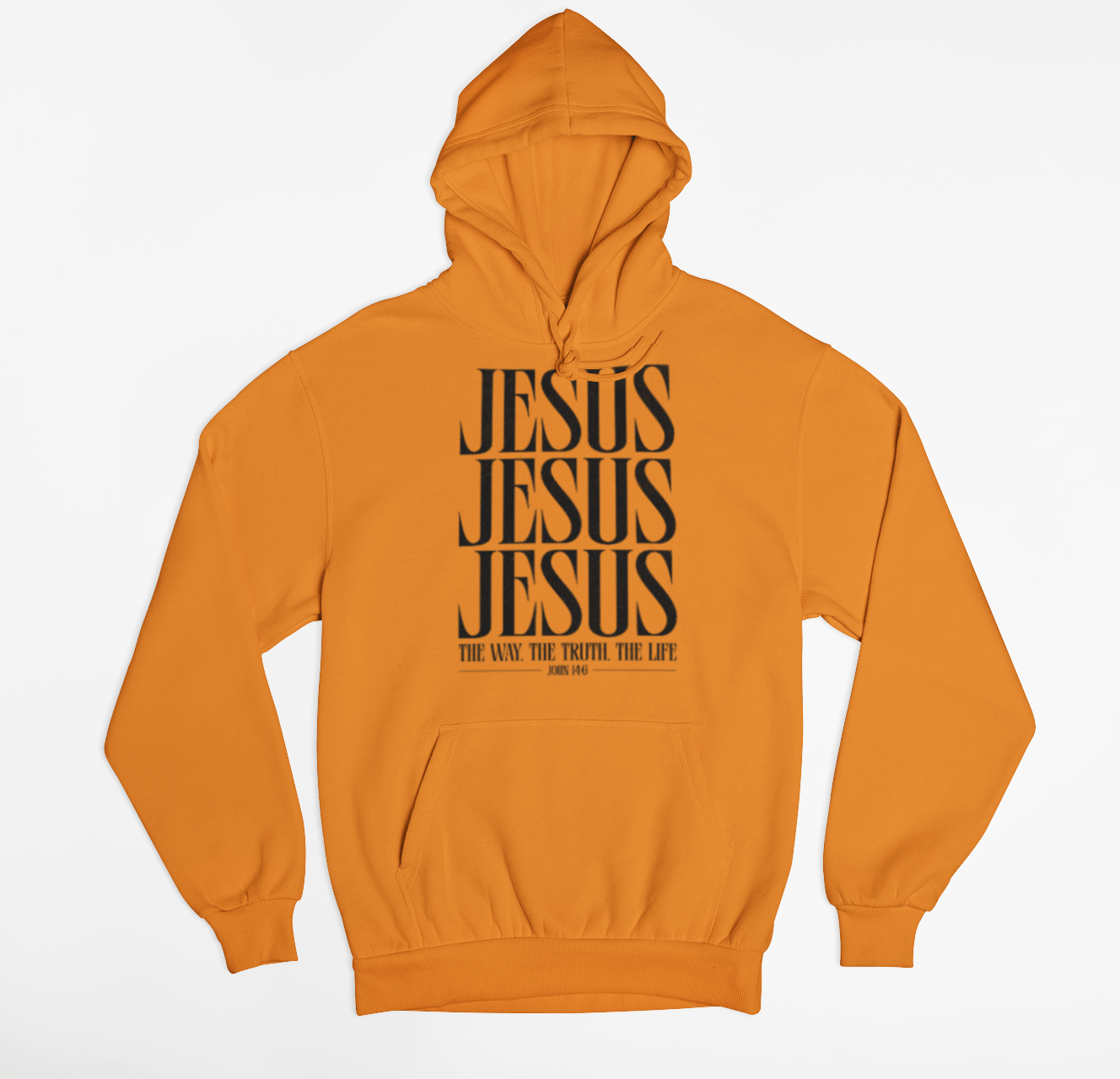 Jesus - Women's Christian Faith Bright Hooded Sweatshirt | Orange, Pink & Green | S–4XL