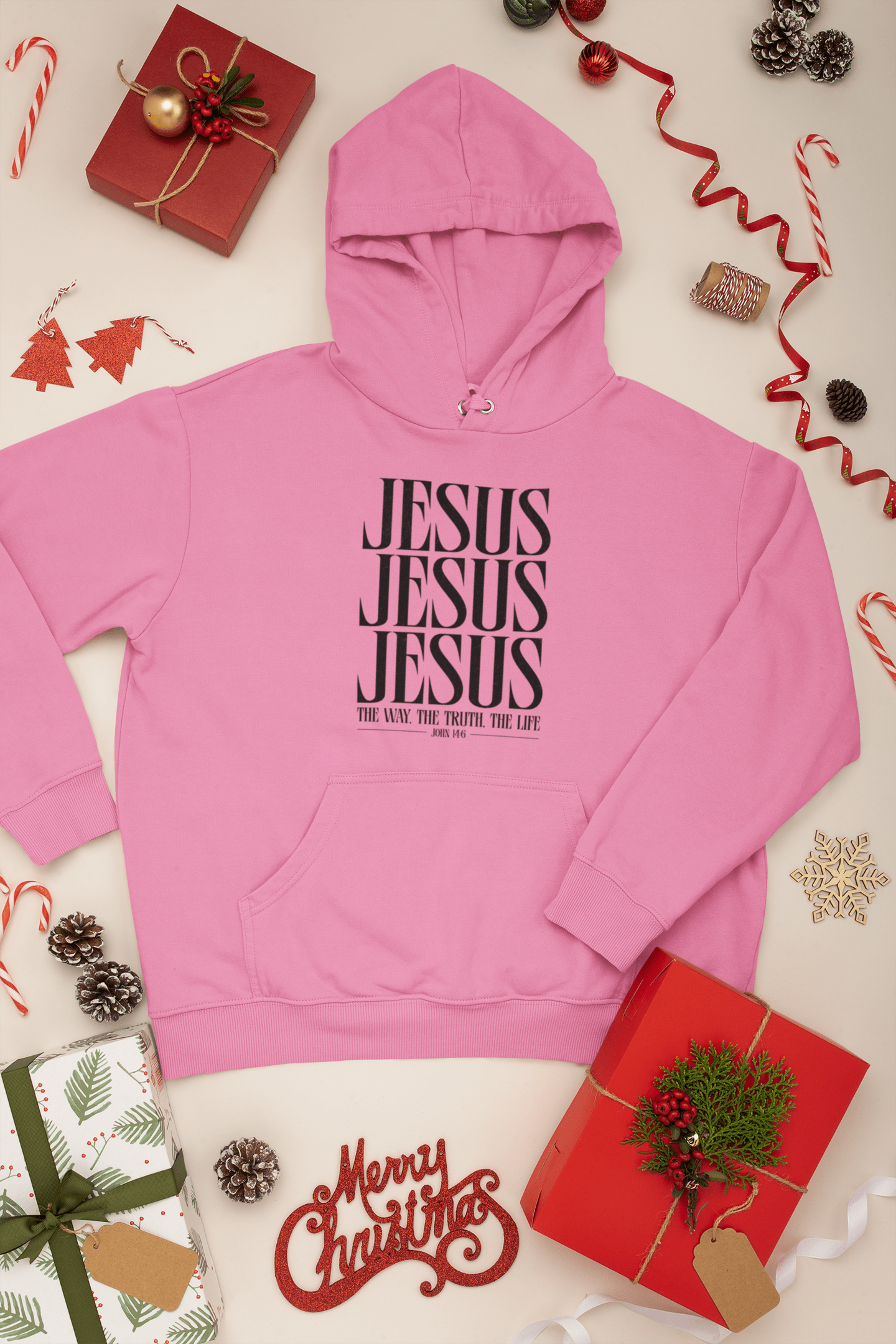 Jesus - Bright Hooded Sweatshirt - Upper Room Ware