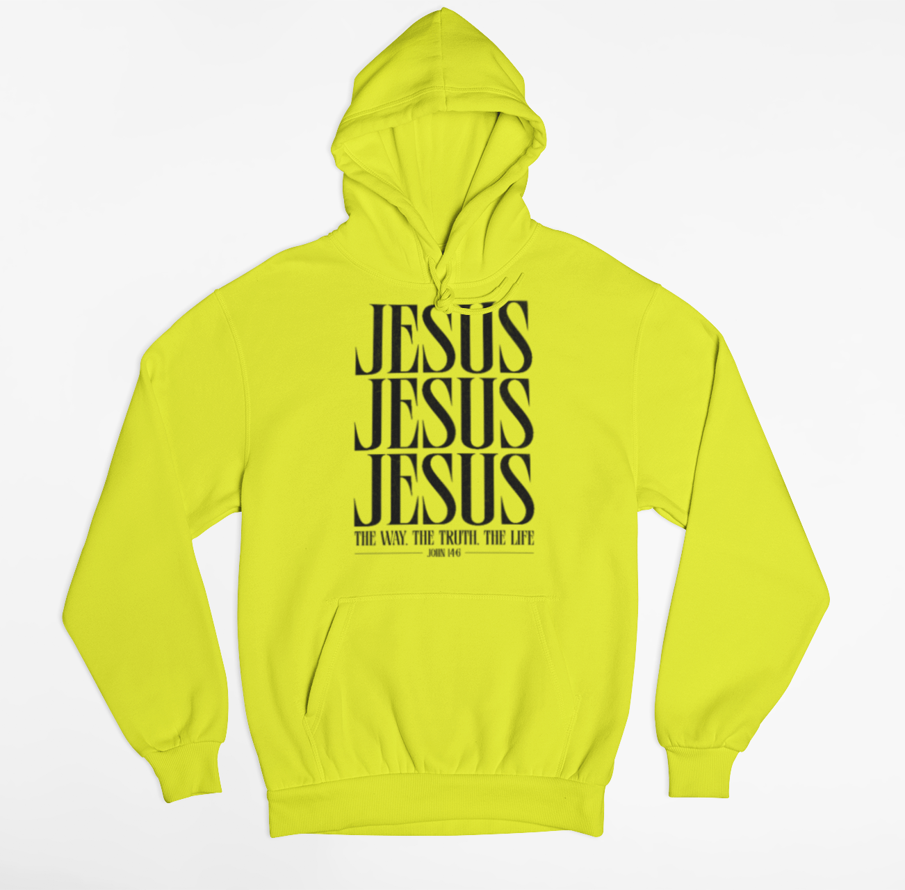 Jesus - Women's Christian Faith Bright Hooded Sweatshirt | Orange, Pink & Green | S–4XL