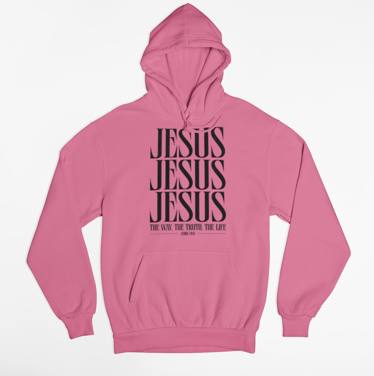 Jesus - Women's Christian Faith Bright Hooded Sweatshirt | Orange, Pink & Green | S–4XL