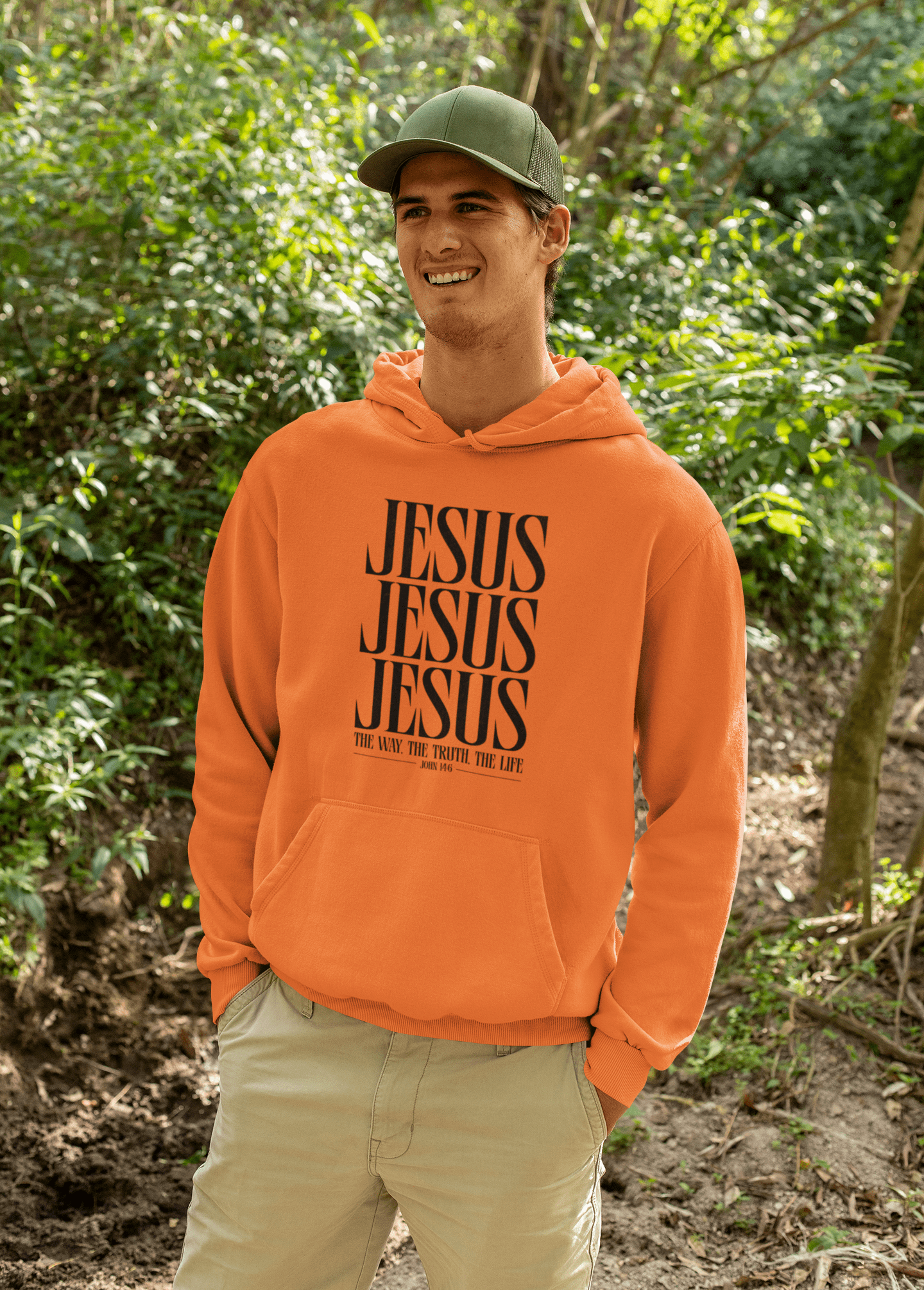 Jesus - Bright Hooded Sweatshirt - Upper Room Ware