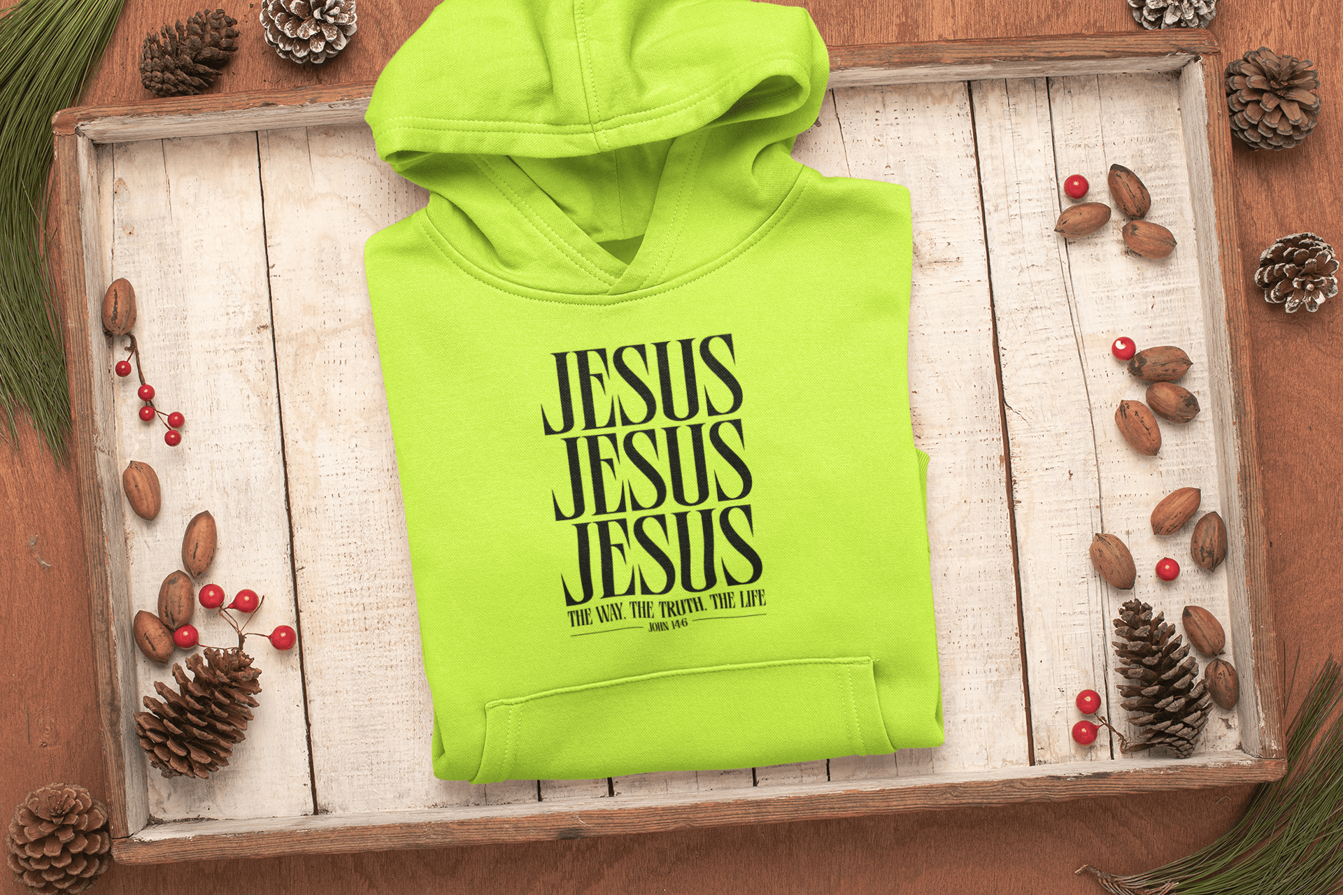 Jesus - Bright Hooded Sweatshirt - Upper Room Ware