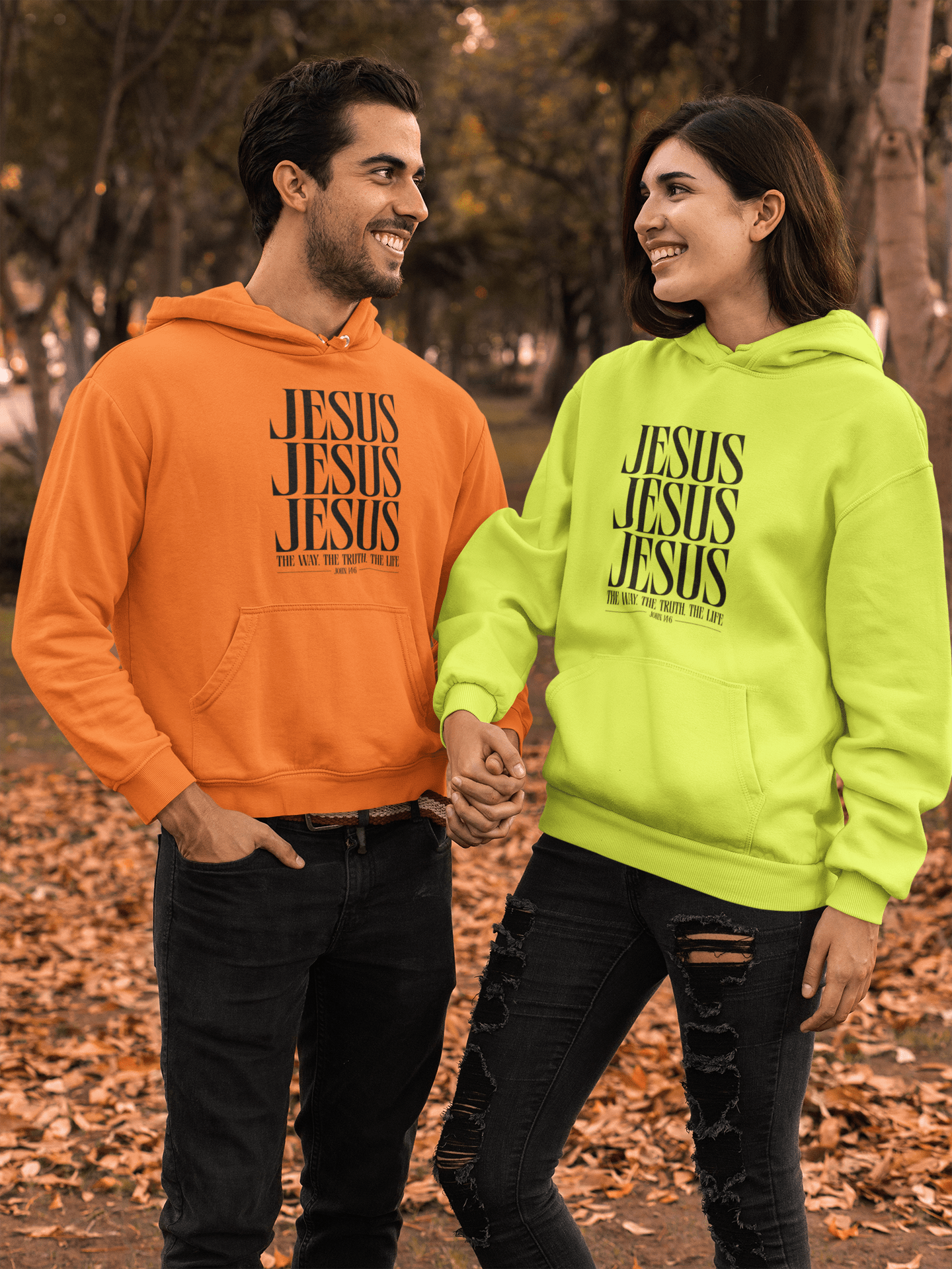 Jesus - Bright Hooded Sweatshirt - Upper Room Ware
