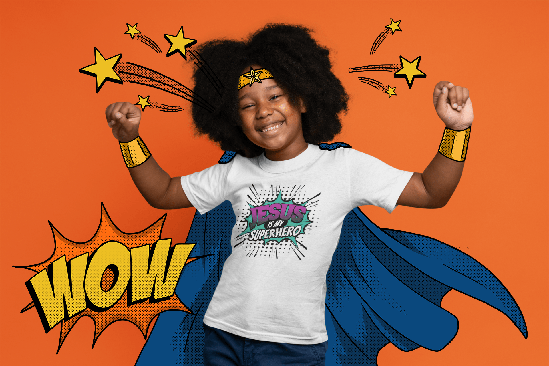 Jesus Is My Superhero - Youth T-Shirt - Upper Room Ware