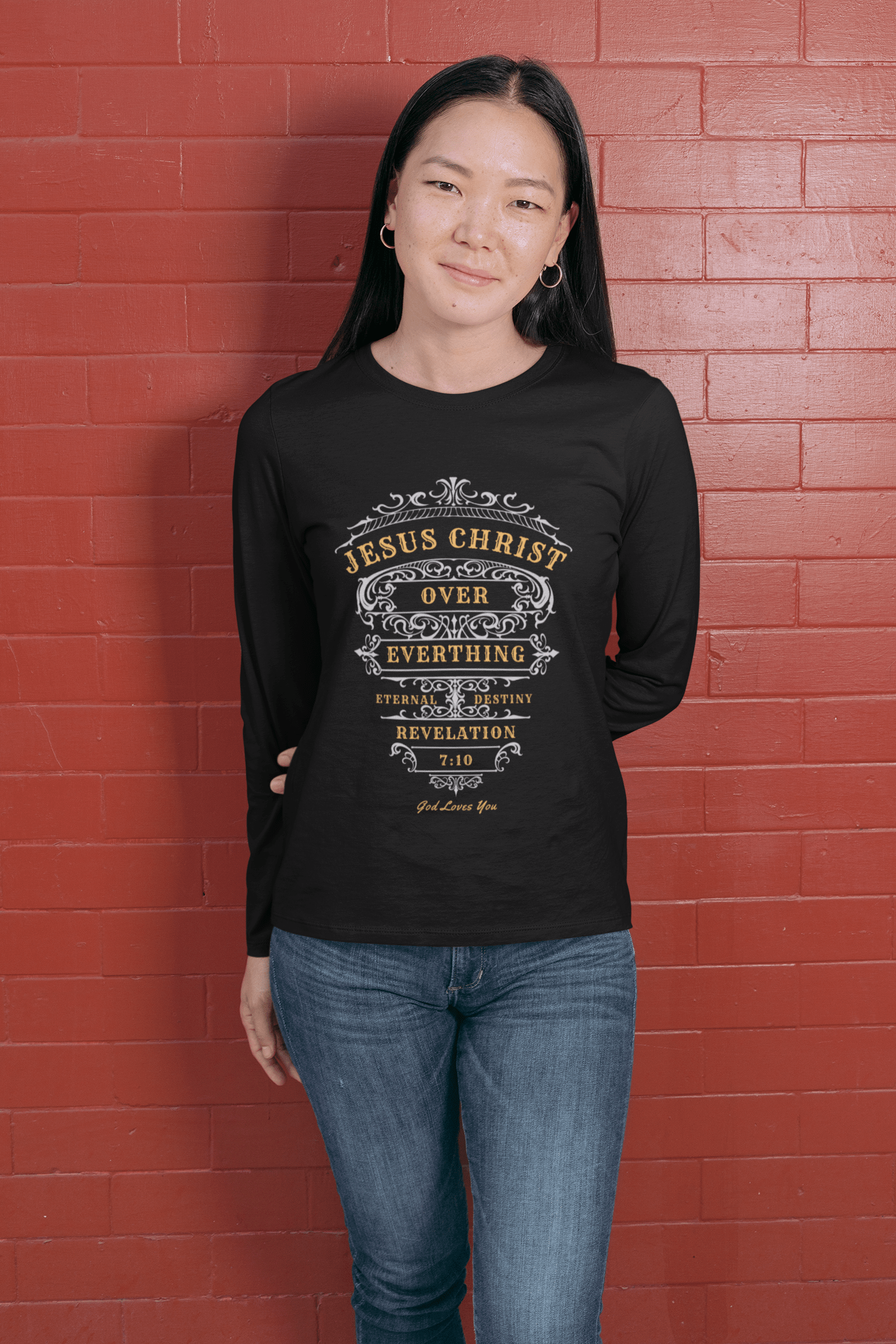 Jesus Over Everything - Long Sleeve Shirt - Upper Room Ware