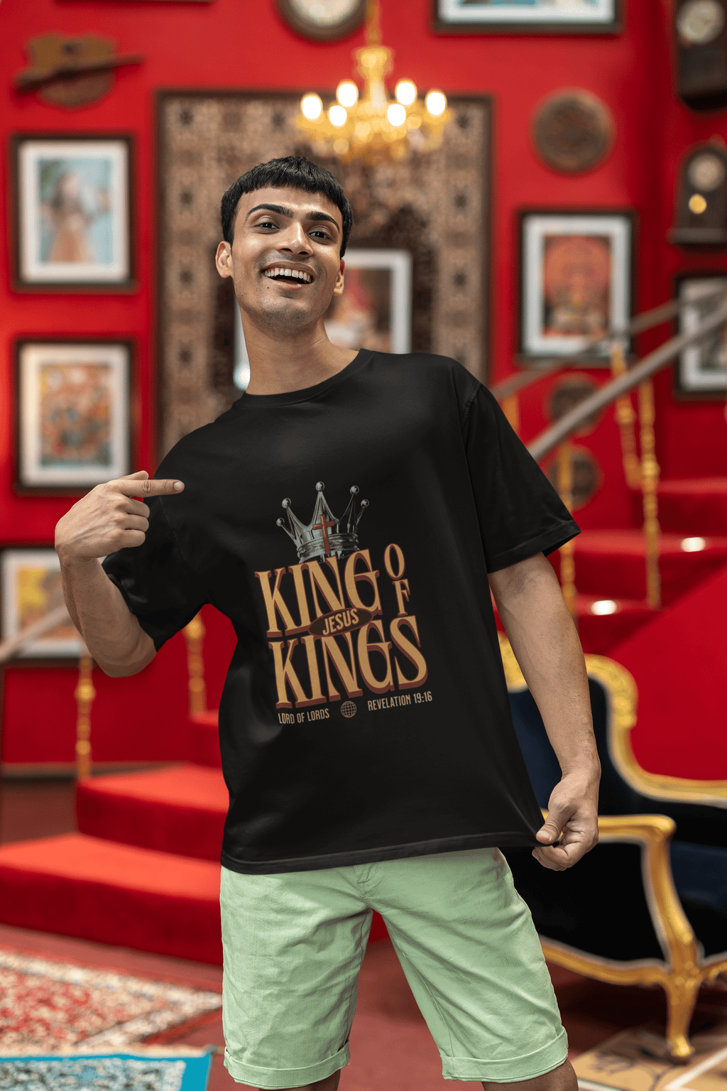 King of Kings - Men's Oversized Tee - Upper Room Ware