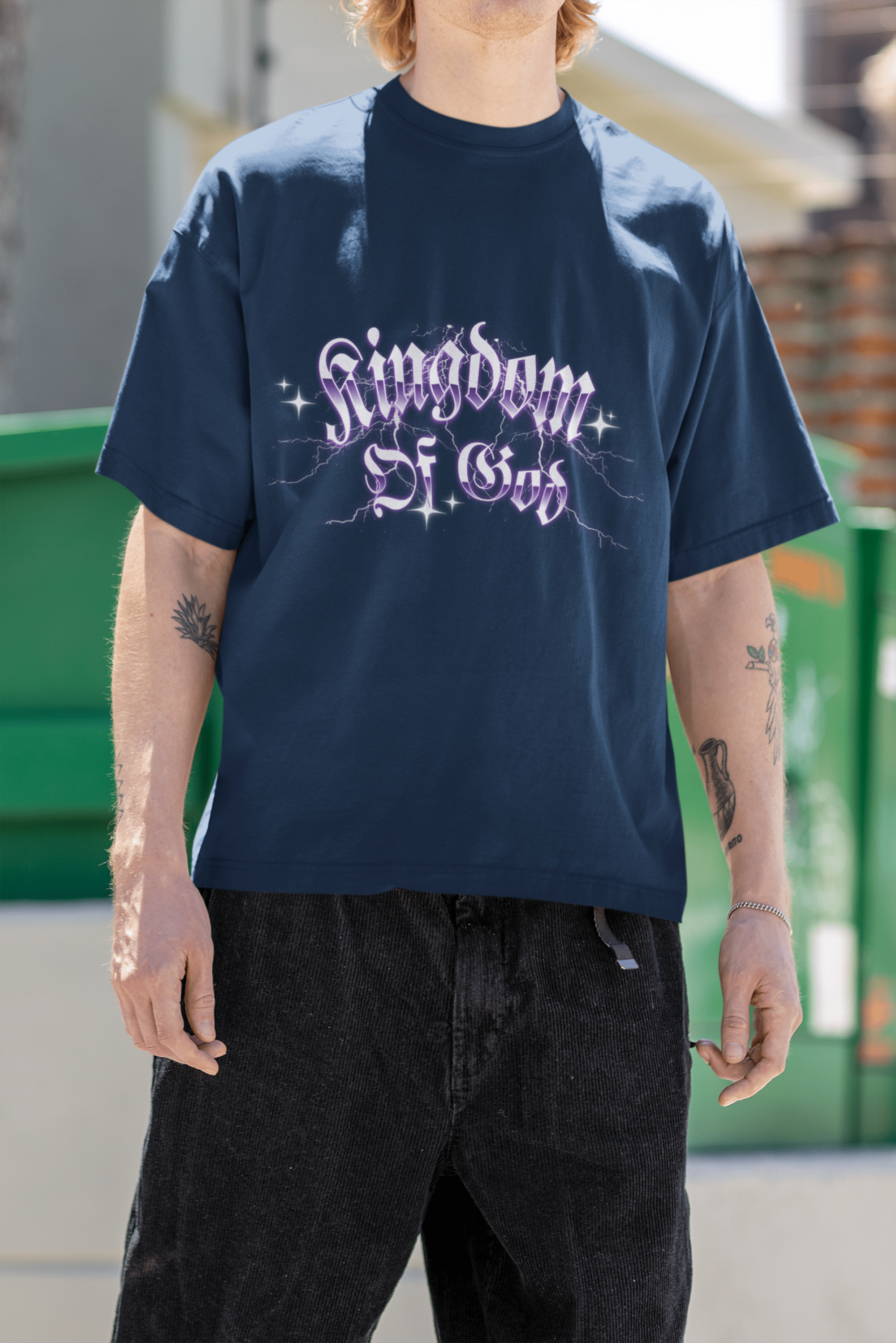 Kingdom Of God - Men's Oversized Tee - Upper Room Ware