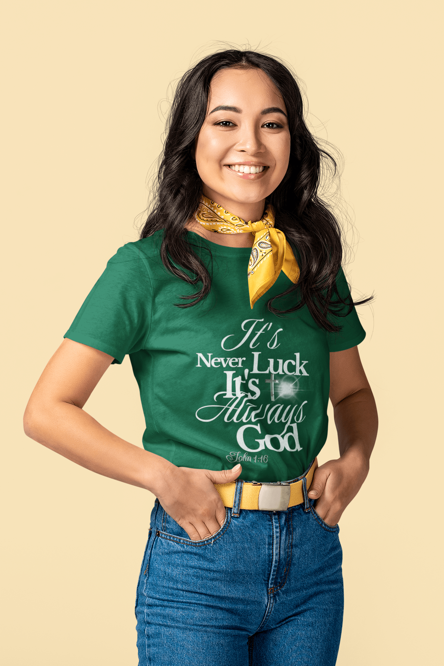 Never Luck, It's God - T Shirt - Upper Room Ware