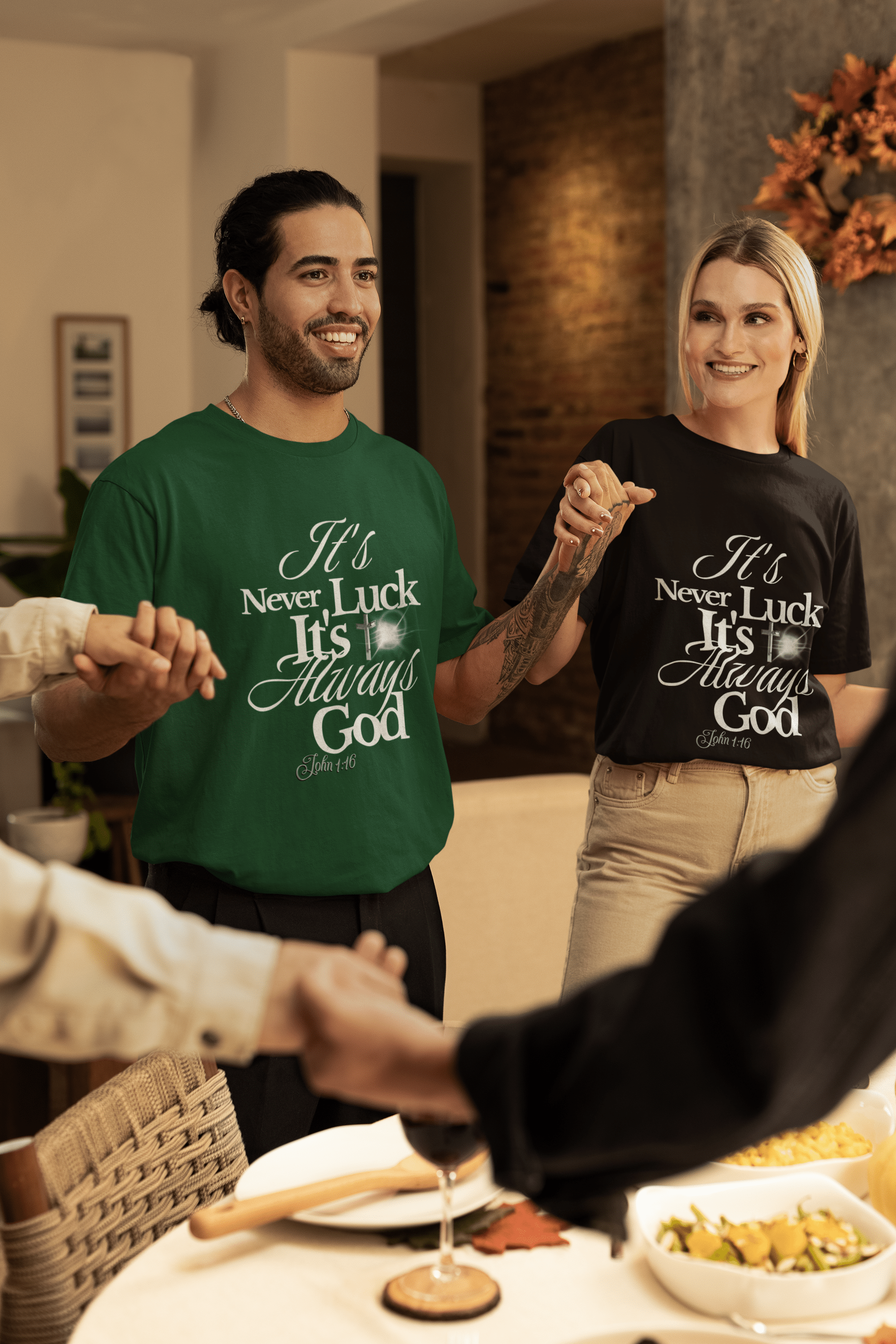 Never Luck, It's God - T Shirt - Upper Room Ware